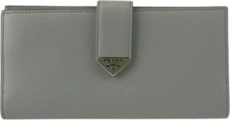 Prada Pre-owned Vintage Portemonnee - unisex - Vintage Accessoires - Grijs - ONE Size - Leer - Vintage