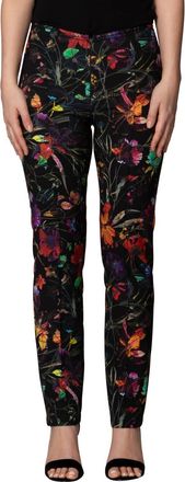 Joseph Ribkoff Katherine Slim Fit Pant In Black/multi