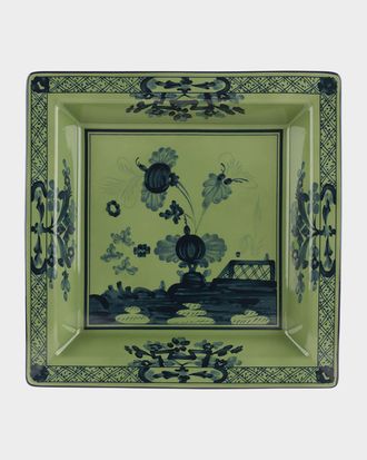 Ginori 1735 Malachite Squared Porcelain Tray