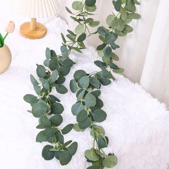 OEM Guirnaldas Artificiales De Eucalipto - 2 Piezas De 2 M - Decoraci&oacute;n Colgante Verde Para Bodas Y Fiestas