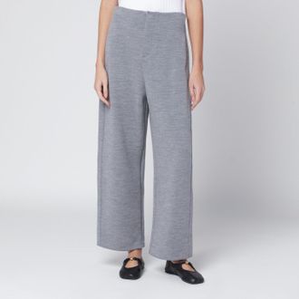 Max Mara Grey wool-cotton blend trousers
