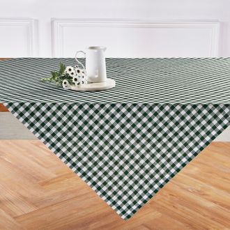 Solino Home Linen Table Throw - Gingham Check, 52 x 52, 52 x 52 in Green at Nordstrom, Size Small