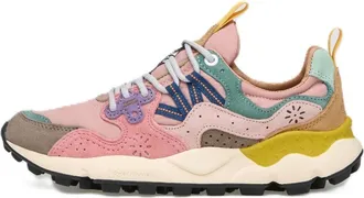 Flower Mountain Multi-Layered Sneakers with Pastel Overlays and Chunky Sole