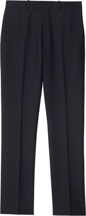 Burberry wool tailored trousers - men - Wool/Viscose/Buffalo Horn - 44 - Blue