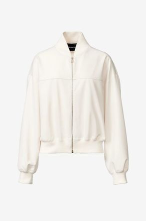 Fabiana Filippi Bomberjacke mit Stehkragen aus verzierter Leinwand und T&uuml;ll