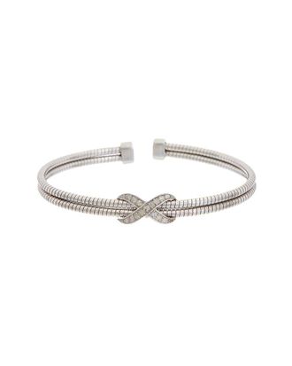 Meshmerise 18K Over Silver 0.15 Ct. Tw. Diamond Bangle Bracelet