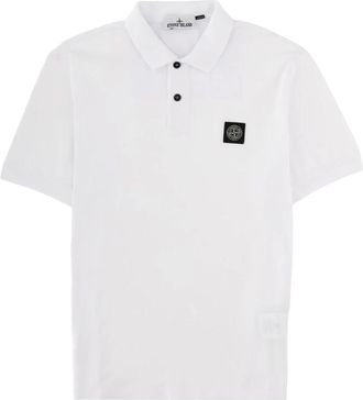 Stone Island Polo Shirts, male, White, Size: 2XL SS Polo
