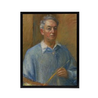 Artery8 Artist Self Portrait William James Glackens Framed Canvas Wall Art | Size: W24 x H32