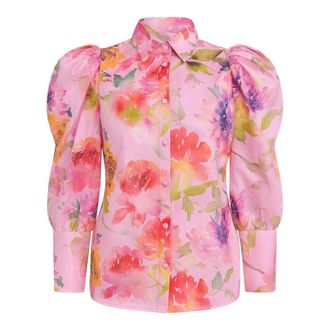Actualee Shirts, female, Multicolor, Size: L Printed Cotton Shirt