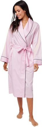 The Cats Pajamas Luxe Pima Shawl Collar Robe in Classic Pink at Nordstrom, Size Medium