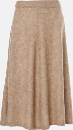 Brunello Cucinelli Wool and cashmere-blend midi skirt
