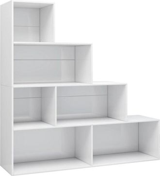 vidaXL Vidaxl - Book Cabinet/Room Divider High Gloss White 155x24x160 cm Engineered Wood