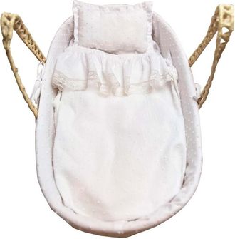 Muemue Capazo para reborns palma blanco 17x56x21cm