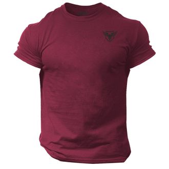 Generic Military Eagle T Shirt Small Gym Clothing Bodybuilding Training Workout Exercise Fitness Boxing MMA Top (UK, Alpha, L, Regular, Regular, Maroon Black 