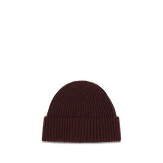 Brunello Cucinelli Bordeaux Cashmere Mens Beanie