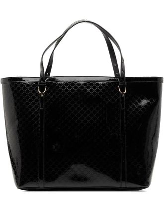 Gucci Borsa tote Microguccissima Nice con finitura lucida 2000-2015 - Nero