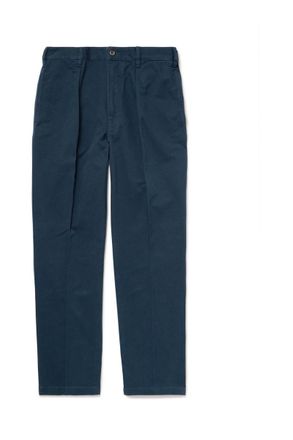 Drake's Mk. I Games Tapered Pleated Cotton-Twill Suit Trousers