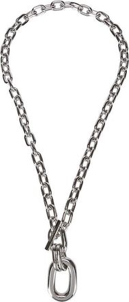 Paco Rabanne Polished Aluminum Chain Necklace With Toggle Clasp