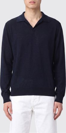 Roberto Collina Polo in maglia di misto cotone con maniche lunghe