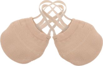 Yardwe Half Shoes for Dance Breathable Ballet Sole Pads Soft Knitted Gymnastics Foot Covers for Ballet Belly Dance and Exercise Indoor Training Beige