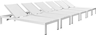 ModWay Shore Set Of 6 Outdoor Patio Chaise Loungers