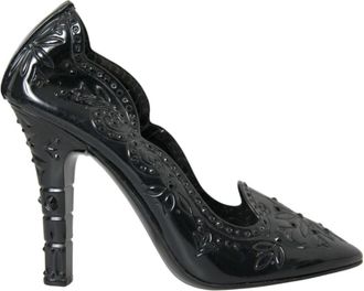 Dolce & Gabbana Cinderella Pumps - Dames - Pumps - Zwart - 40 EU - Leer - Schoenen