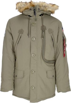 Alpha Industries Polarjas met ritssluiting - Heren - Winterjassen - Groen - XL - Polyester - Jassen