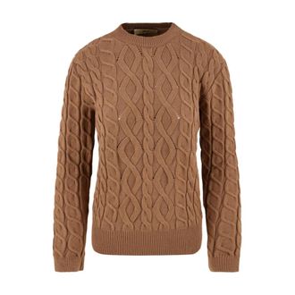 Akep Trui met ronde hals - Dames - Ronde hals truien - Bruin - M - Polyester - Truien & Vesten