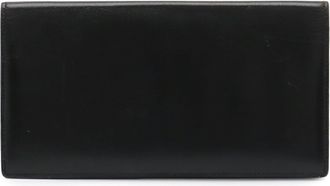 Herm&egrave;s Osaka Black Box Calf Leather Long Wallet (Bi-Fold) (Pre-Owned)
