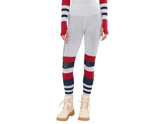 Free People Movement Myoko Jacquard Leggings Womens Clothing Ivory Retro Stripes : XS (Womens 0-2), Elastane/Polyester