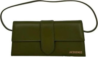 Jacquemus Pre-owned The Long Bambino Flap Shoulder Bag - Dames - Vintage Schoudertas - Groen - ONE Size - Leer - Vintage