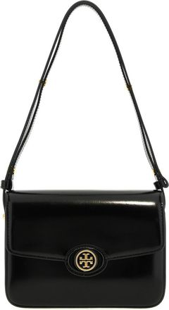 Tory Burch Black logo-plaque crossbody bag