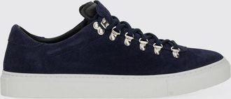 Diemme Sneakers low top in pelle scamosciata blu con suola in gomma a contrasto