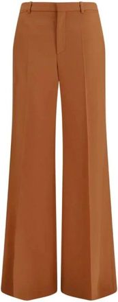 Chlo&eacute; Pantaloni a zampa a vita alta - - Trousers - Donna - Marrone - M