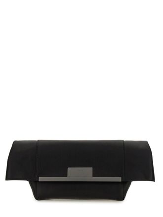 Max Mara Womens Clutch Clasp Black Shoulder Bags
