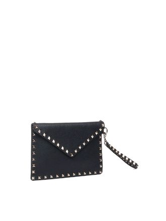 Valentino Garavani Rockstud Pouch In Grained Calfskin