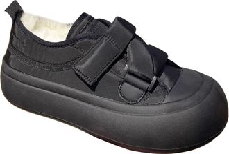 Generic WomenS Flat Boots Warm Boots Soft and Comfortable Can Adapt To The Cold and Harsh Environment Ladies Walking Shoes Waterproof (Black, 3.5)