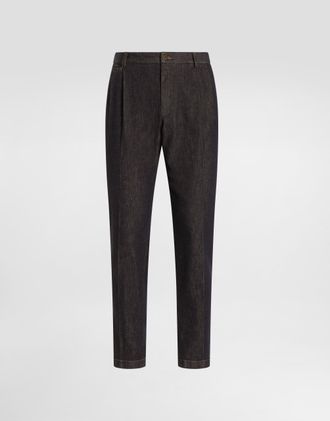 Dolce & Gabbana Denim Chinos - Man Denim Multi-colored 46