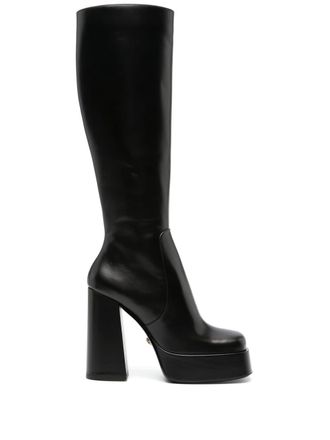 Versace Aevitas 125mm leather platform boots - women - Calf Leather/Calf Leather/Calf Leather - 37 - Black