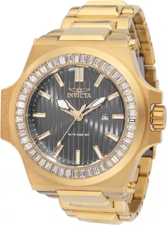 Invicta Akula Quartz Crystal Gunmetal Dial Mens Watch 49137