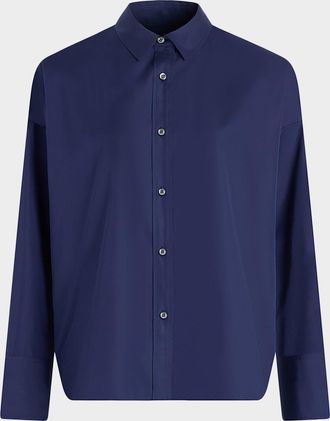 C&acirc;llas Milano Sirene Poplin Silk Scarf-Back Shirt