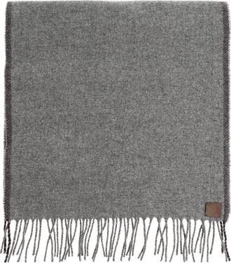 Eleventy Sjaal met franjes - Heren - Wintersjaals - Grijs - ONE Size - Wol - Accessoires