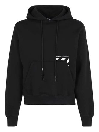 Off-white Felpa con tasca e cappuccio - Nero