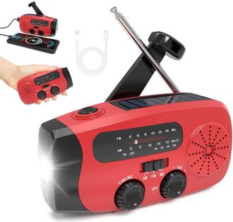 OEM Radio Port&aacute;til De Emergencia Con Dinamo, Radio Solar Con Bater&iacute;a De 2000 Mah, Recepci&oacute;n Fm/am/wb, Funci&oacute;n De Carga Usb Para Tel&eacute;fonos M&oacute;viles, Radio A