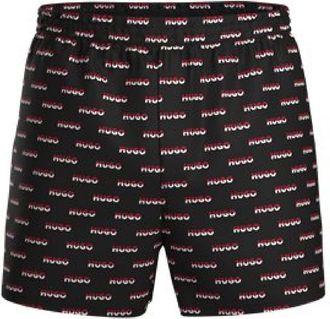 HUGO BOSS Pyjamashort met Hugo logoprint voor heren in zwart