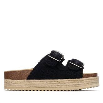 Xti Womens Refresh Textile Sandals In Black