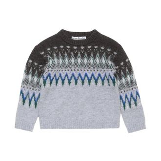 Acne Studios Truien & Vesten, Dames, Veelkleurig, S, Wol, A60611 Round-neck Knit