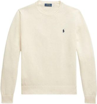 Polo Ralph Lauren Rondgebreide trui - Heren - Ronde hals truien - Beige - S - Katoen - Truien & Vesten