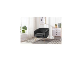 Venta-Unica.com Sill&oacute;n cabriolet de terciopelo PABLITO - Antracita