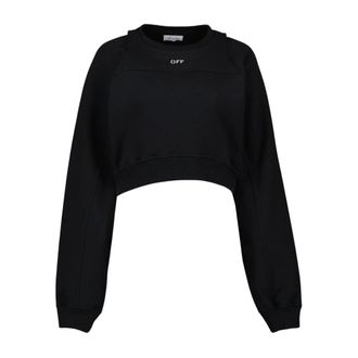 Off-white Dames, Sweatshirts & Hoodies, Zwart, Maat: S Katoen